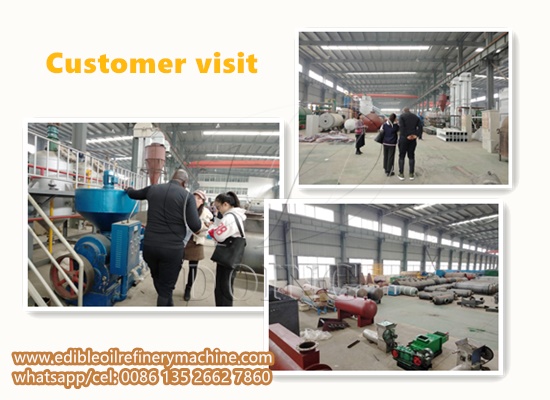 Zambian customer came to visit Doing Factory for soybean oil refining machine