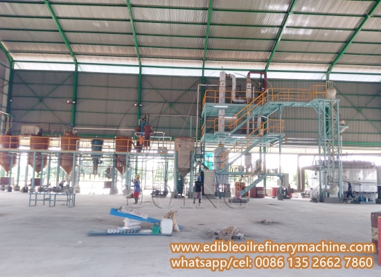 5-30tpd palm oil refining machine installing process in Indonesia