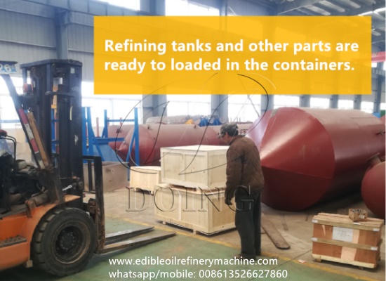 All the machines of 5tpd palm oil refinery plant project are ready to send to Malaysia
