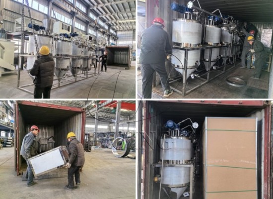 The 0.5TPD edible oil refinery machine have been successfully shipped from Henan Doing company to Uganda