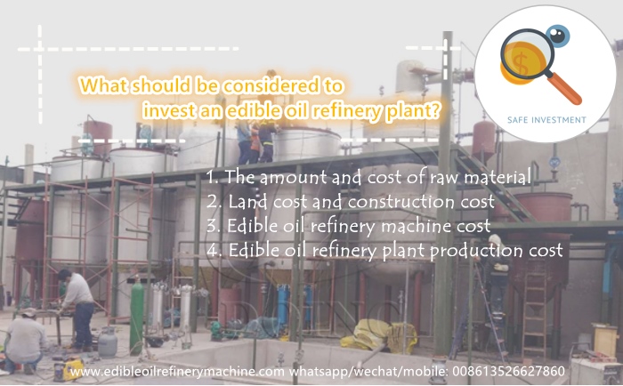 edible oil refinery plant cost