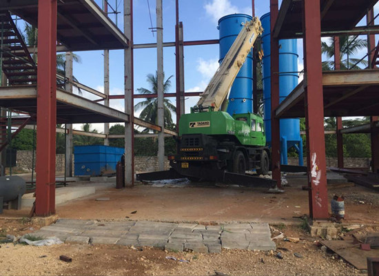 100tpd palm oil refinery and fractionation plant installation site in Kenya