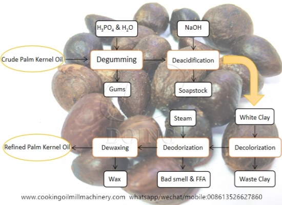 How to refine palm kernel oil?