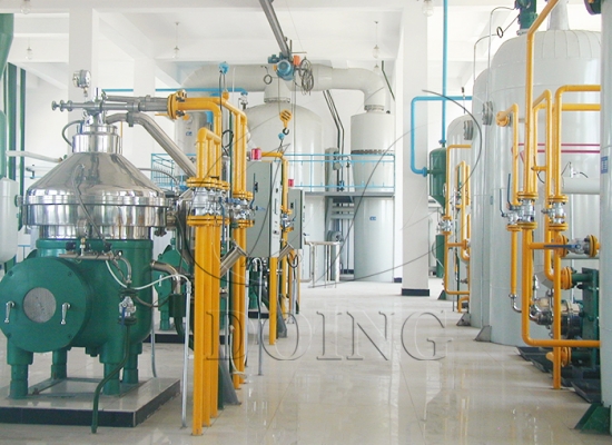 What is the chemical process of refining edible oil?