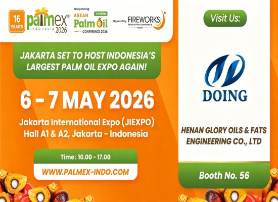 Henan Glory to showcase complete palm oil processing solutions at PALMEX Indonesia 2026