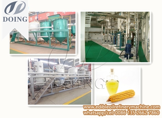 Corn germ oil refinery plant