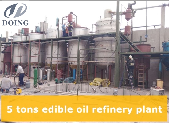 How much cost is needed to buy 5 tons edible oil refinery plant?