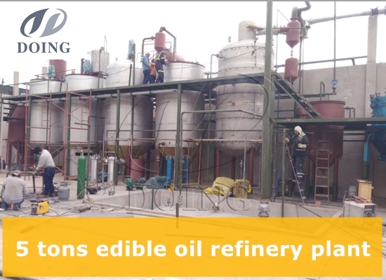 Batch type soybean oil refinery machine for sale with 