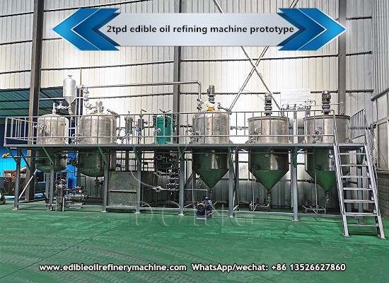 2tpd edible oil refining machine prototype