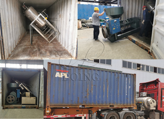 The 2t/d electric heating cooking oil refining equipment ordered by Nigerian customer was delivered from Henan Glory Company