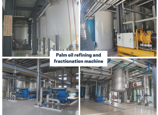 What is the cost of small scale palm oil refining and fractionation machinery?