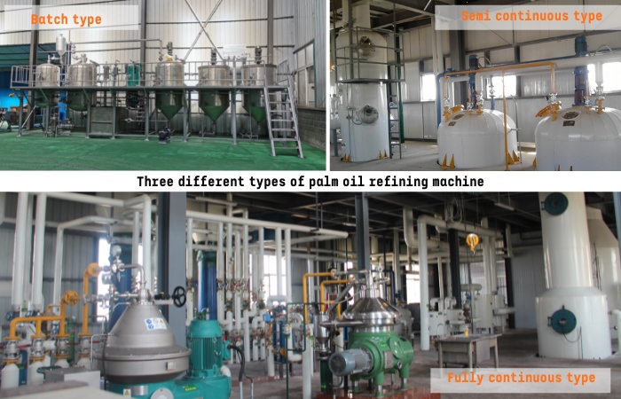 Cooking oil refining machine types
