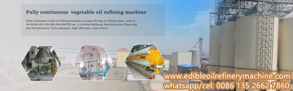 continuous edible oil refinery plant