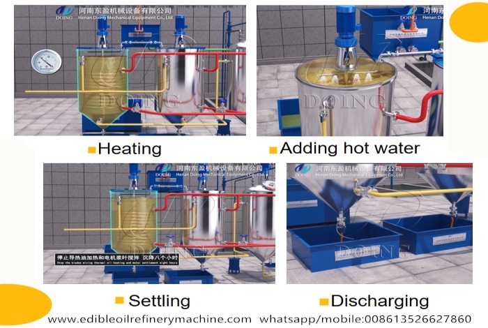 degumming process of vegetable oil