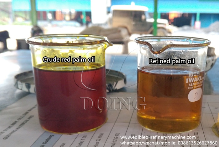 crude palm oil and refined palm oil