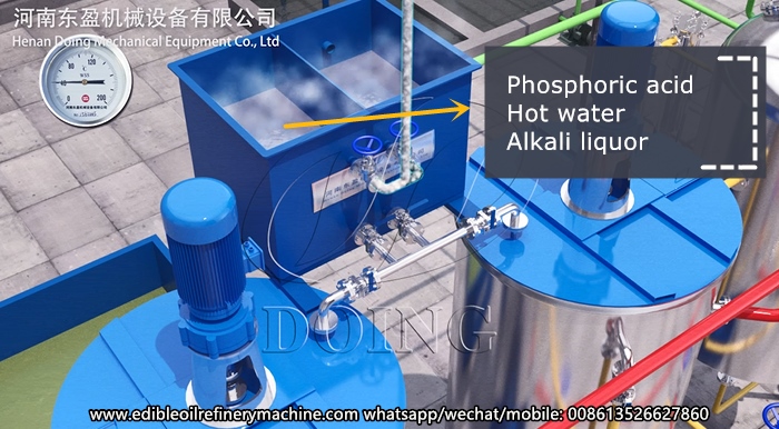 refining process of vegetable oil