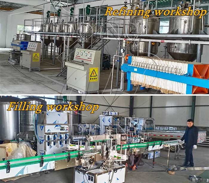 cooking oil refining and filling machine